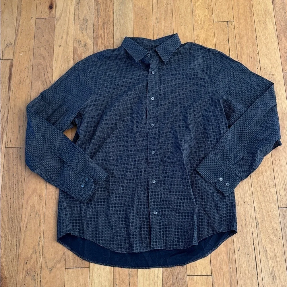 Banana Republic | Navy/Floral Print | Long Sleeve Button Down Shirt | size XL